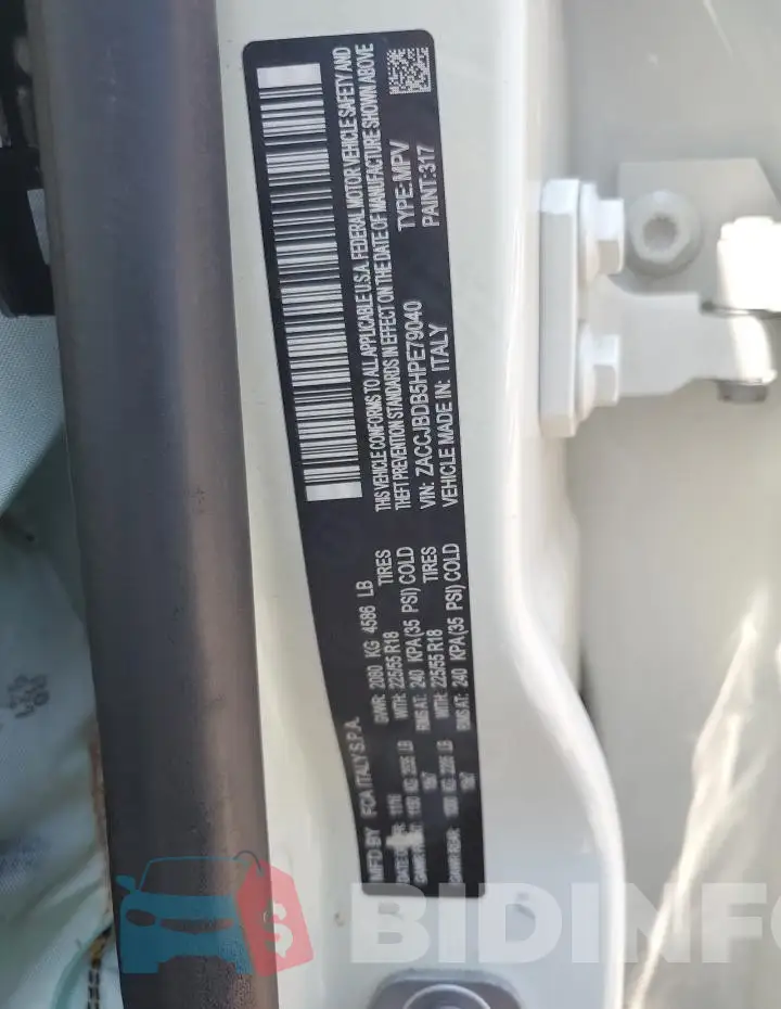 ZACCJBDB5HPE79040 Photo# 13