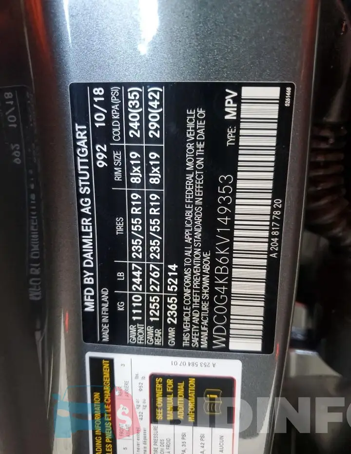 WDC0G4KB6KV149353 Photo# 13