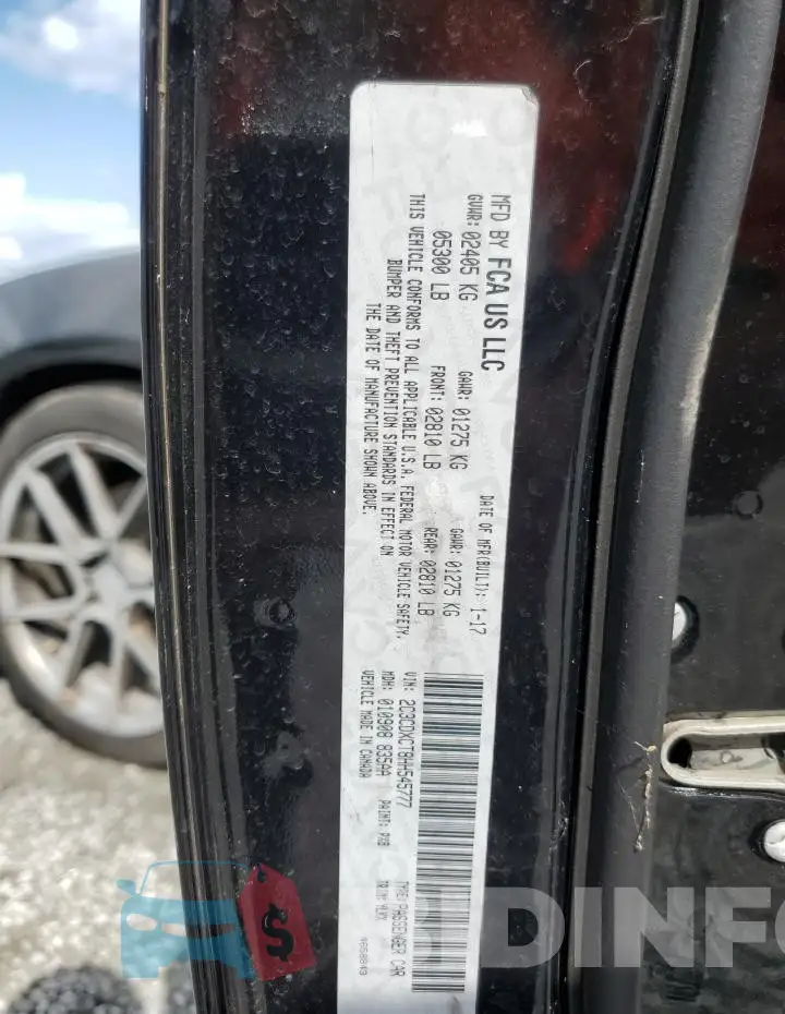 2C3CDXCT8HH545777 Photo# 12