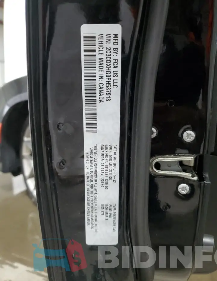 2C3CDXHG9PH587918 Photo# 12