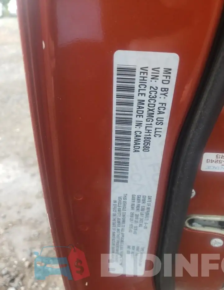 2C3CDXMG1LH180580 Photo# 12