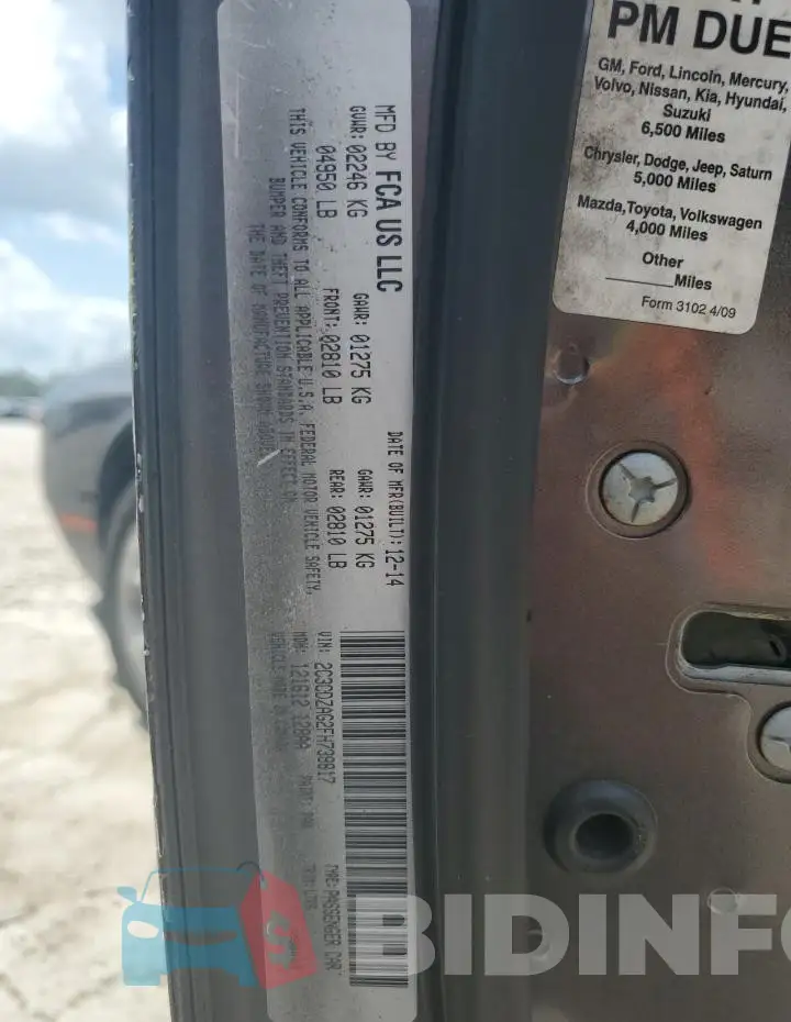2C3CDZAG2FH739817 Photo# 12