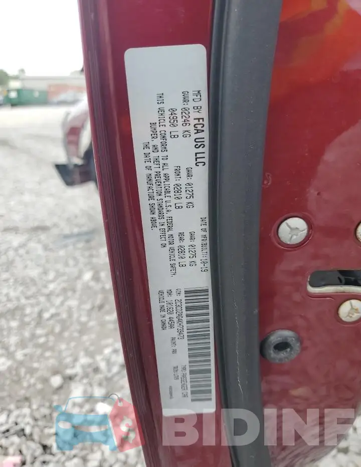 2C3CDZAG4KH739473 Photo# 13