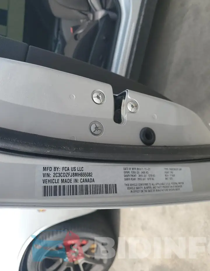 2C3CDZFJ8MH655082 Photo# 12