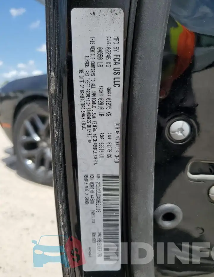 2C3CDZJG4KH621116 Photo# 12