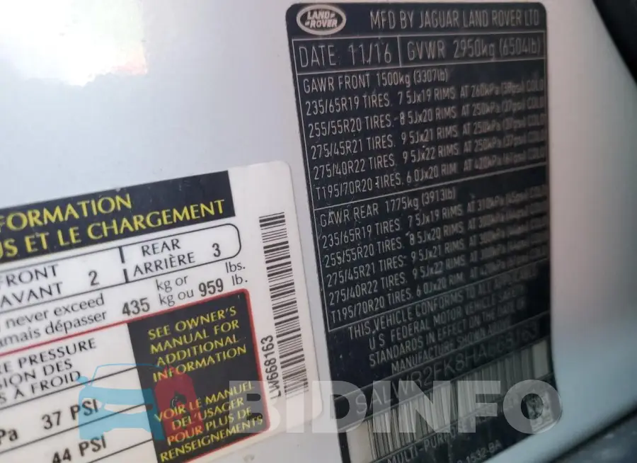 SALWR2FK8HA668163 Photo# 12