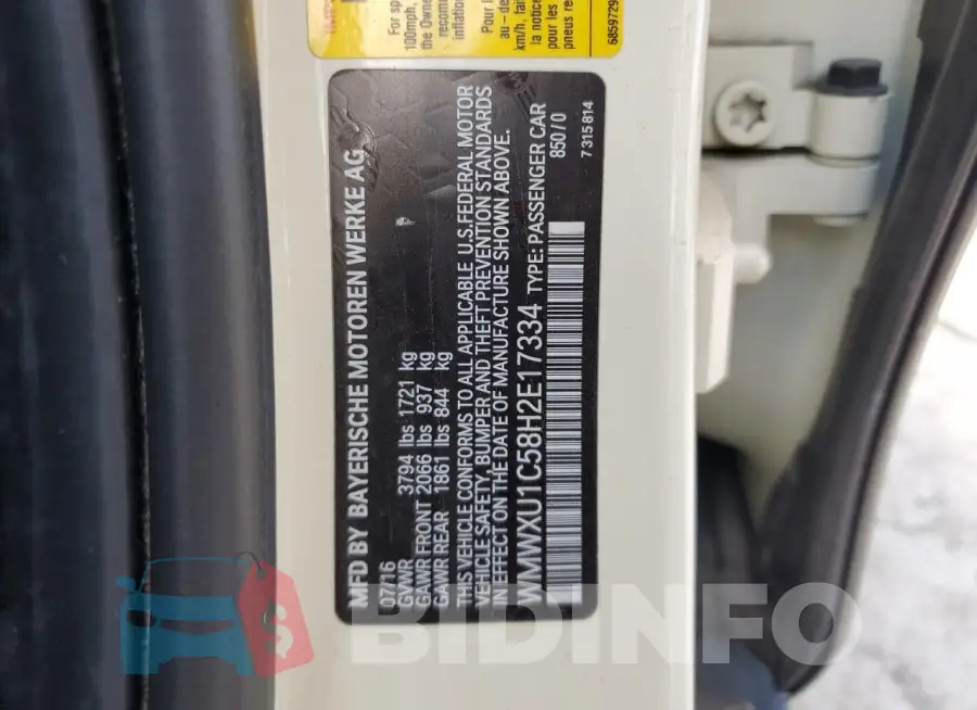 WMWXU1C58H2E17334 Photo# 12