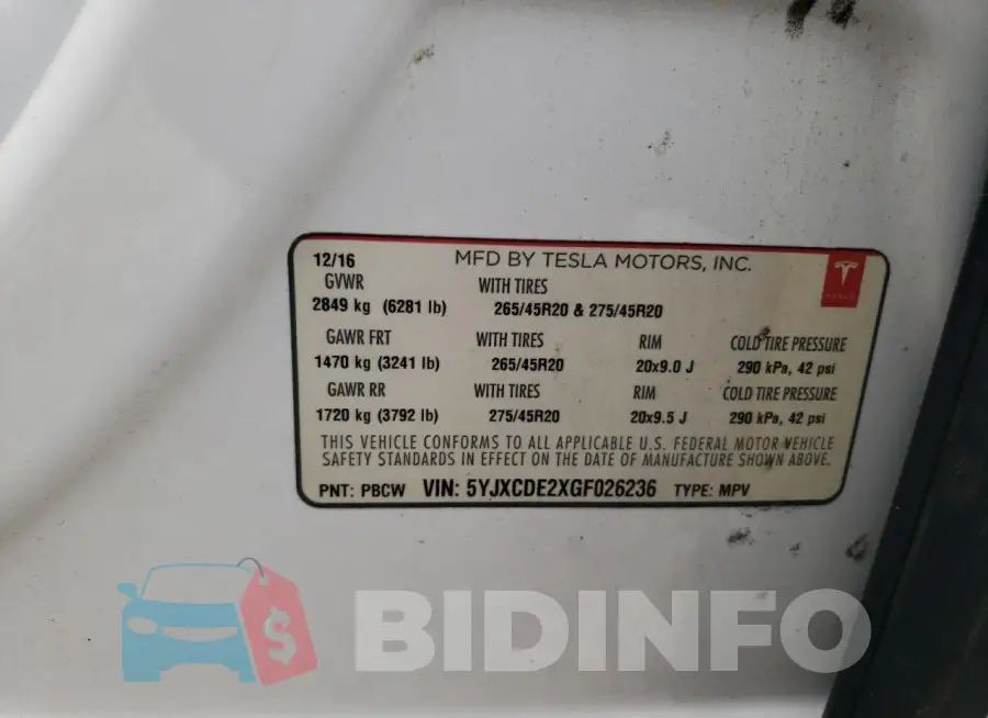 5YJXCDE2XGF026236 Photo# 12