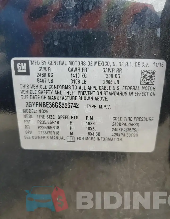 3GYFNBE36GS556742 Photo# 14