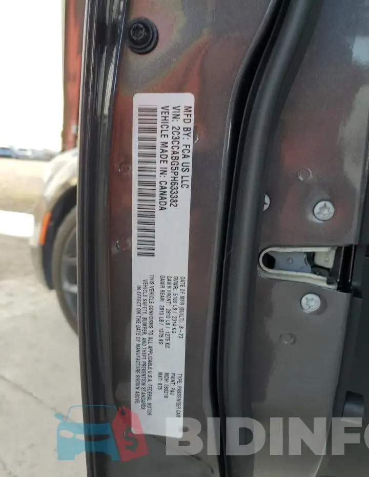 2C3CCABG5PH633382 Photo# 12