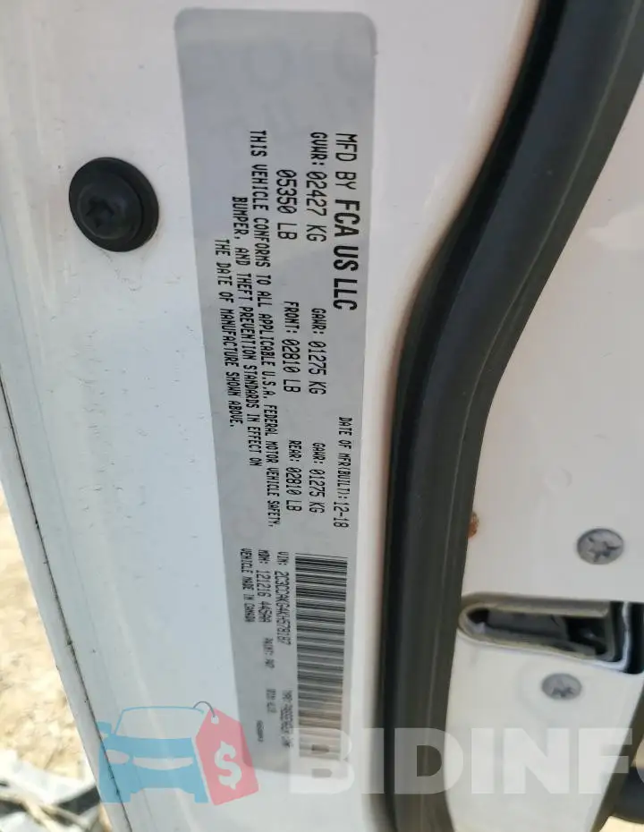 2C3CCAKG4KH578187 Photo# 12