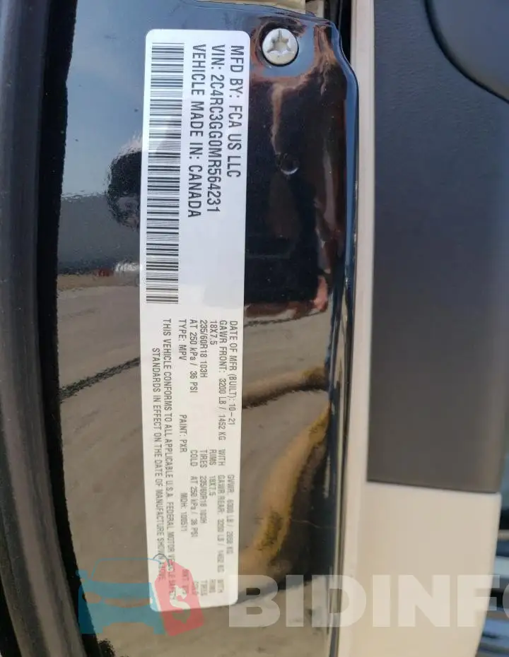 2C4RC3GG0MR564231 Photo# 13