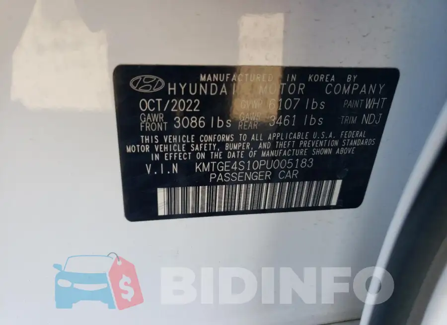 KMTGE4S10PU005183 Photo# 12