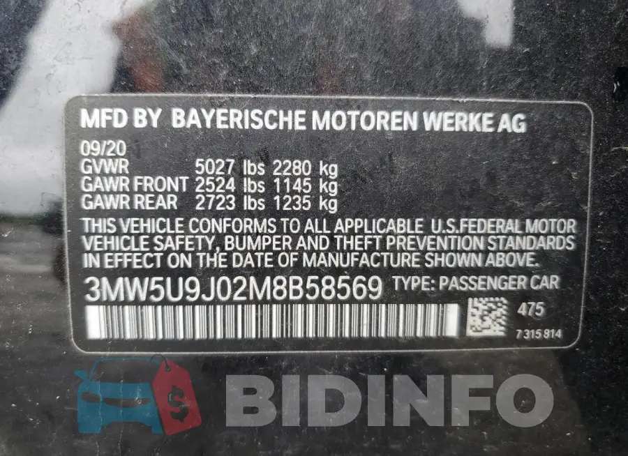 3MW5U9J02M8B58569 Photo# 12