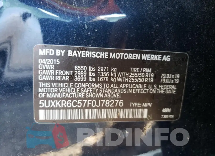 5UXKR6C57F0J78276 Photo# 13