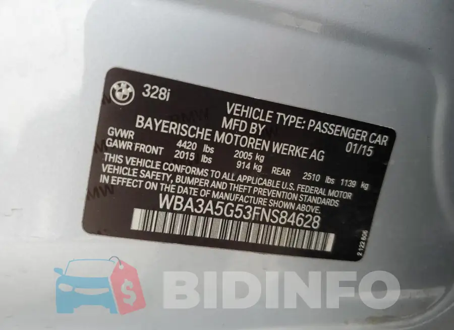 WBA3A5G53FNS84628 Photo# 12