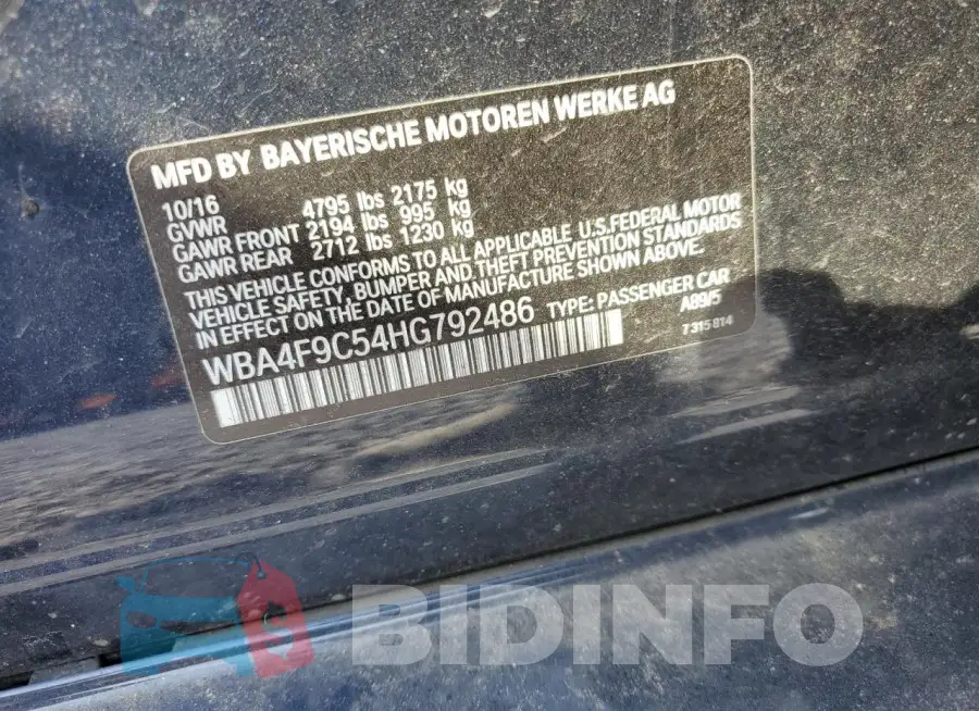 WBA4F9C54HG792486 Photo# 12