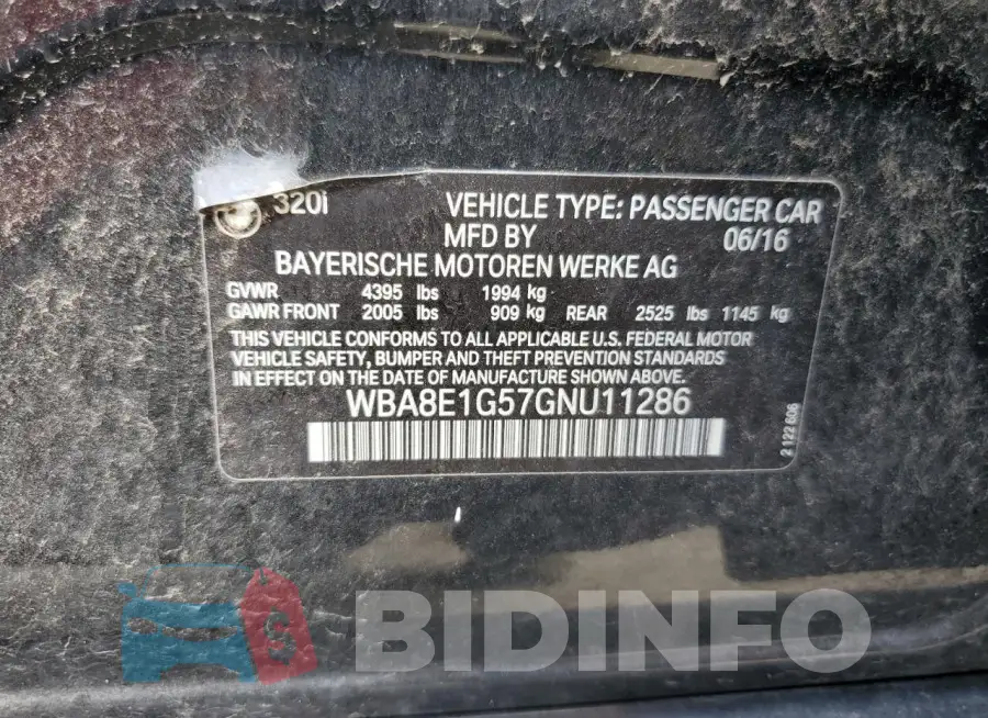 WBA8E1G57GNU11286 Photo# 12