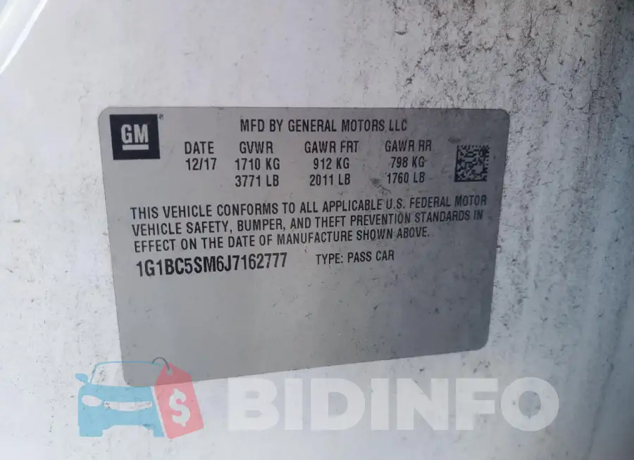 1G1BC5SM6J7162777 Photo# 13
