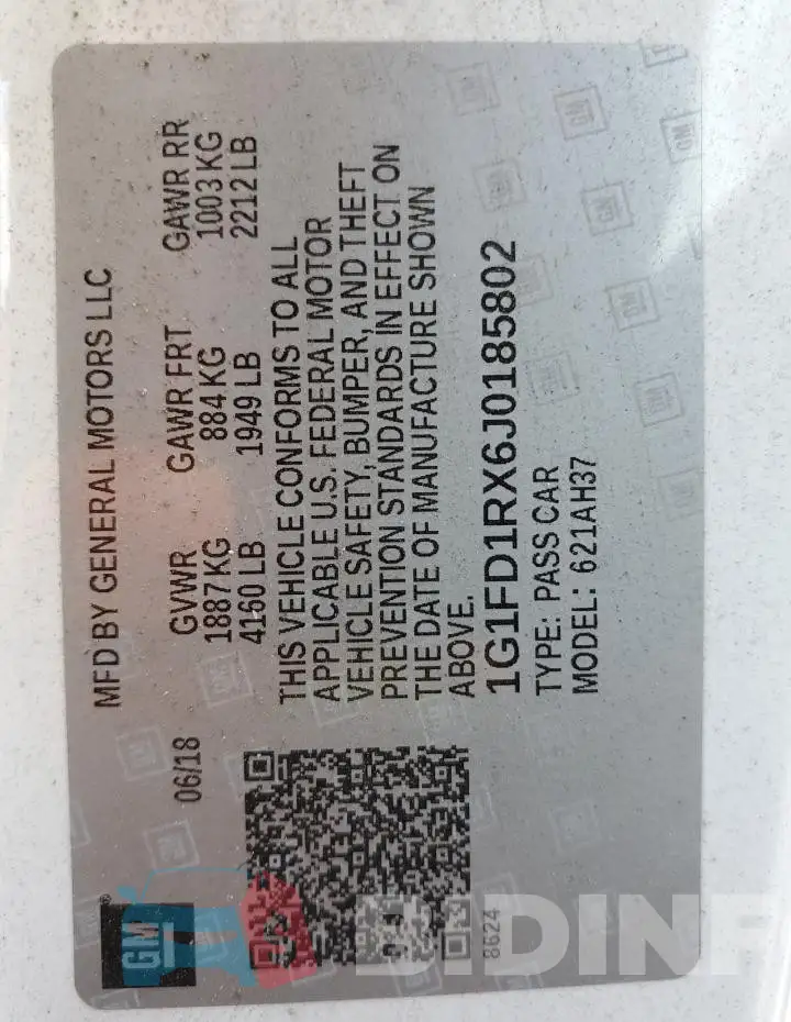 1G1FD1RX6J0185802 Photo# 12