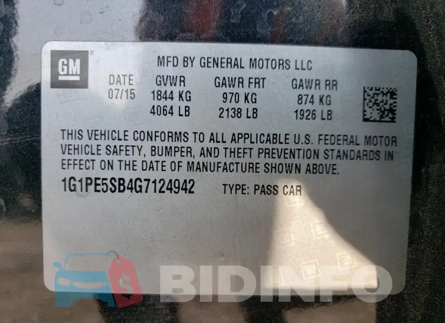 1G1PE5SB4G7124942 Photo# 12