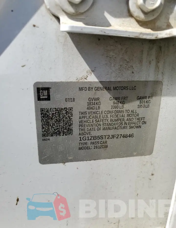 1G1ZB5ST2JF274846 Photo# 12