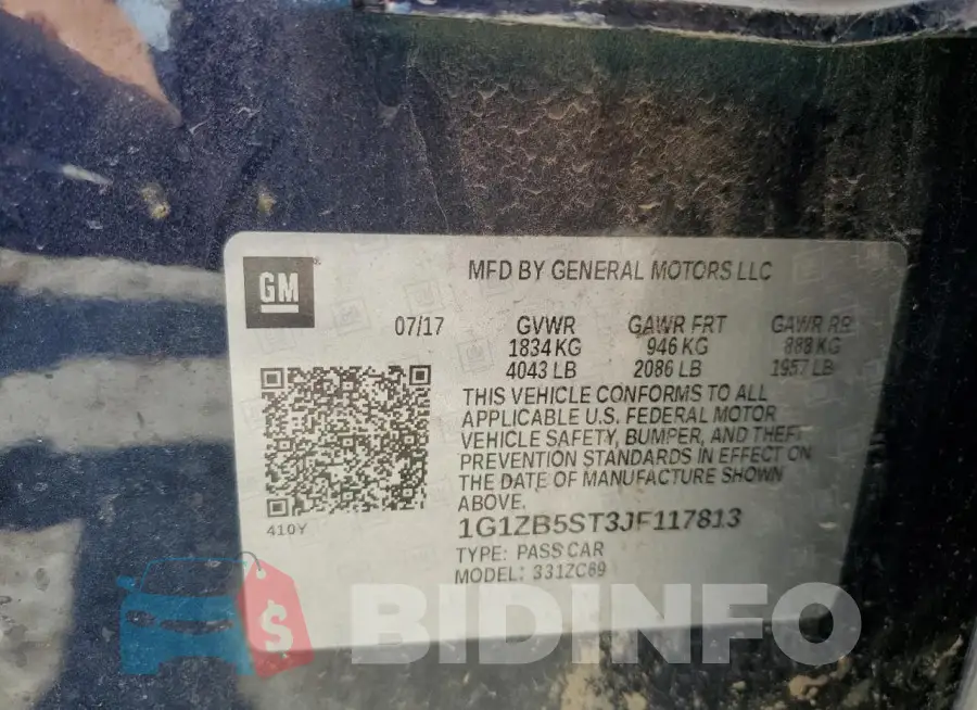 1G1ZB5ST3JF117813 Photo# 12
