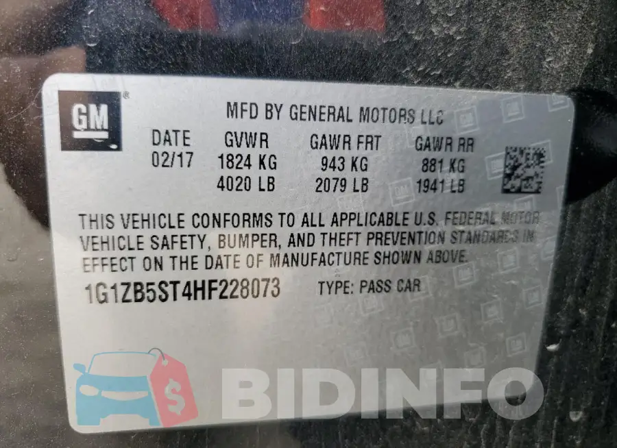1G1ZB5ST4HF228073 Photo# 12