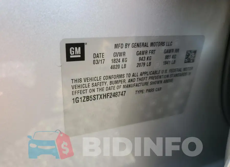 1G1ZB5STXHF248747 Photo# 12