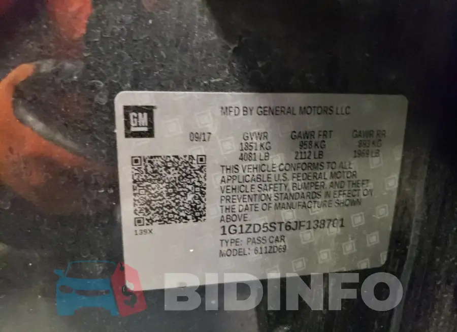 1G1ZD5ST6JF138701 Photo# 12