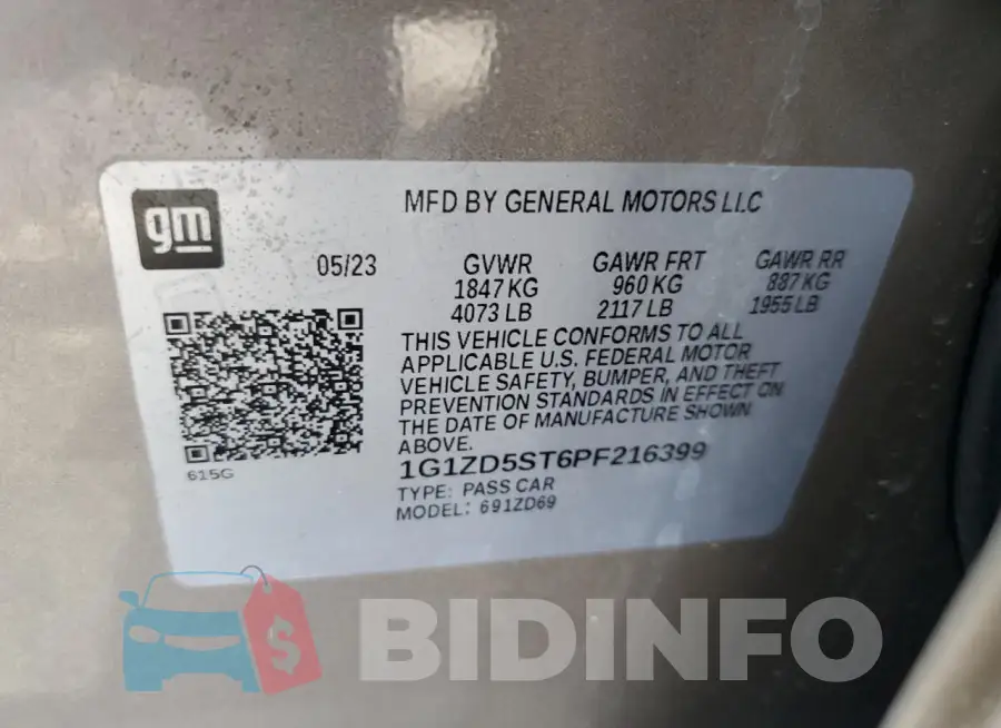 1G1ZD5ST6PF216399 Photo# 12