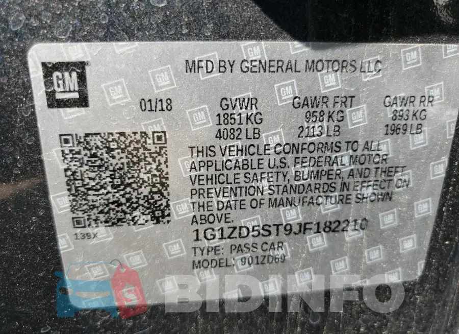 1G1ZD5ST9JF182210 Photo# 12