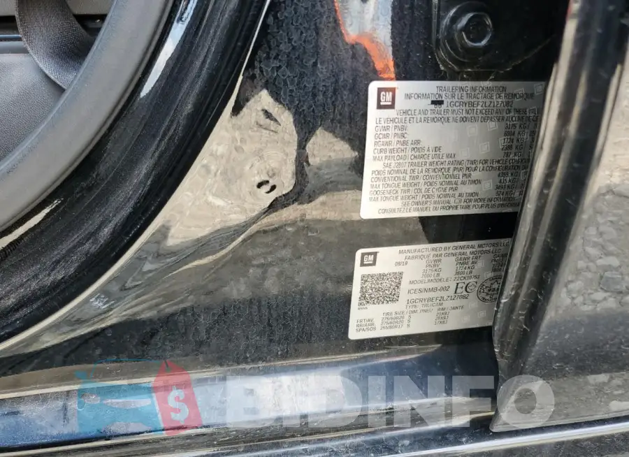 1GCRYBEF2LZ127082 Photo# 12