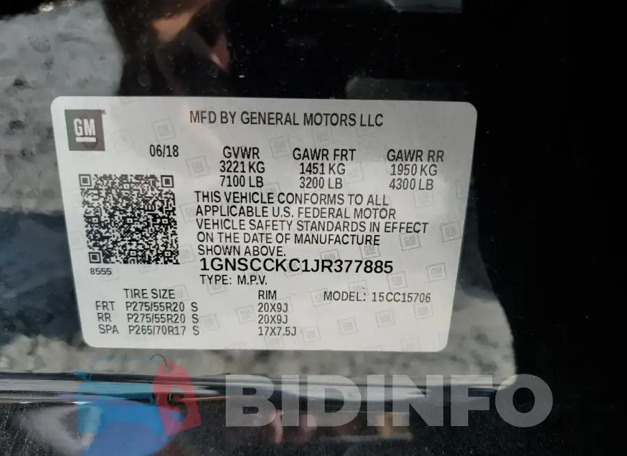 1GNSCCKC1JR377885 Photo# 14