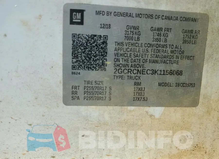 2GCRCNEC3K1156068 Photo# 12