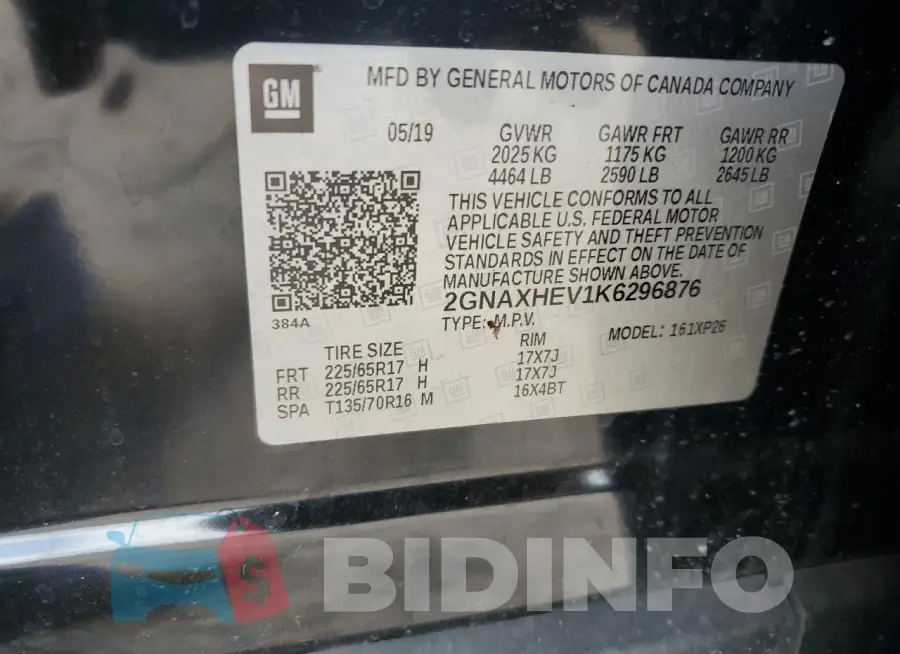 2GNAXHEV1K6296876 Photo# 14
