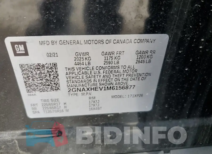 2GNAXHEV1M6156877 Photo# 14