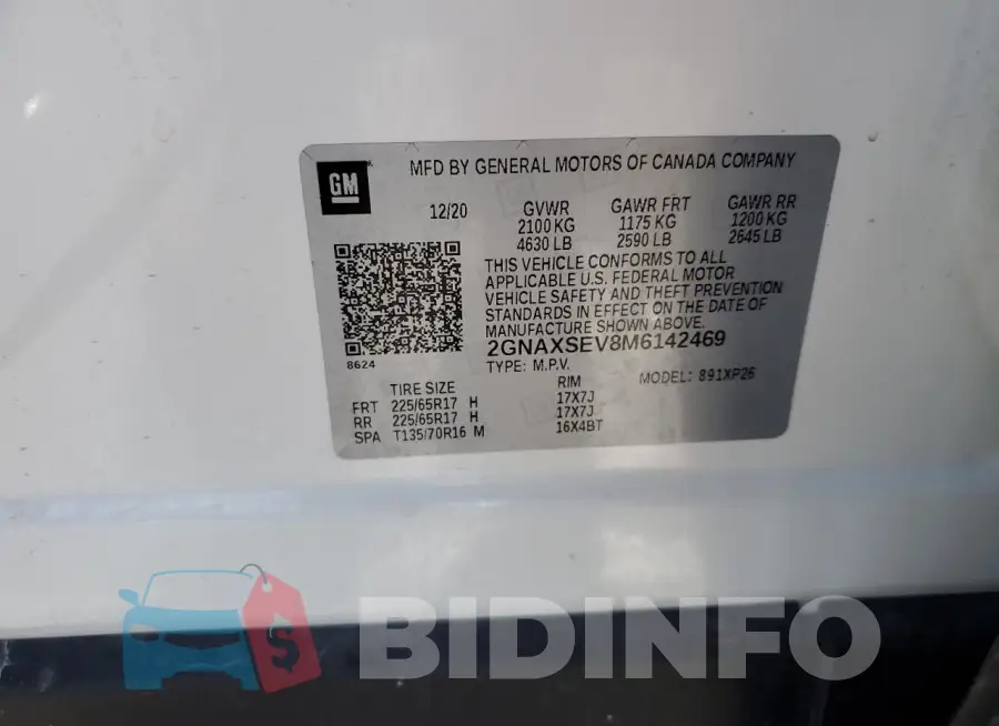 2GNAXSEV8M6142469 Photo# 12