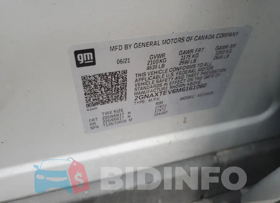 2GNAXTEV6M6161060 Photo# 13