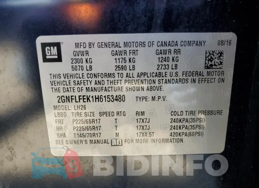 2GNFLFEK1H6153480 Photo# 13