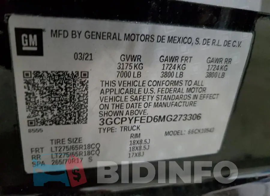 3GCPYFED6MG273306 Photo# 12