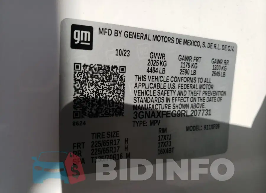 3GNAXFEG9RL207731 Photo# 14