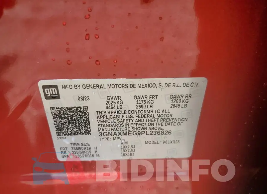 3GNAXMEG9PL236826 Photo# 13