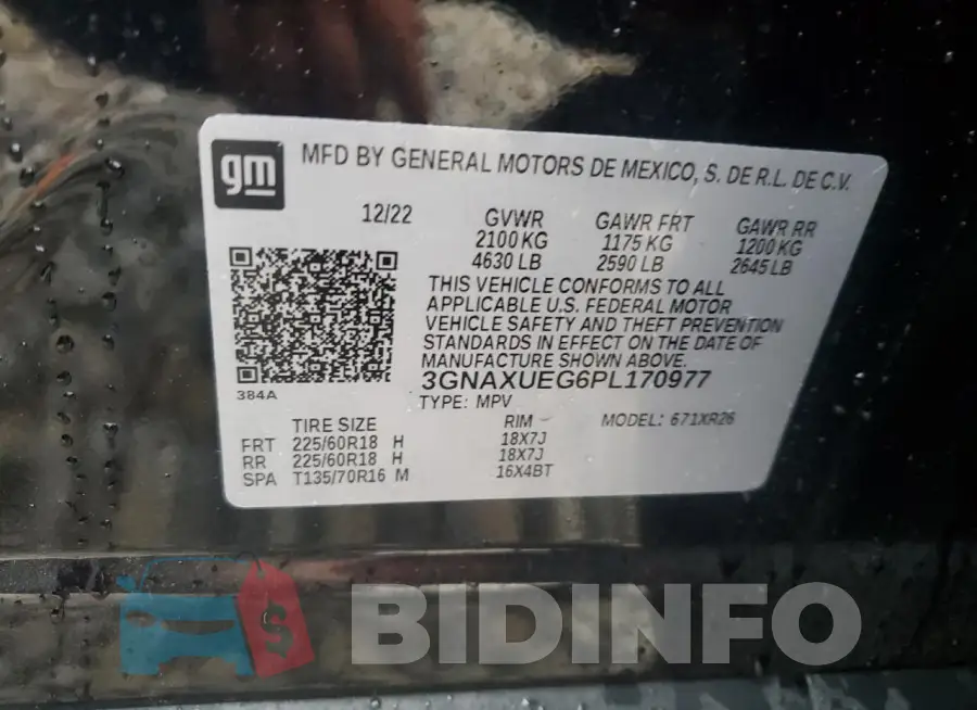 3GNAXUEG6PL170977 Photo# 13