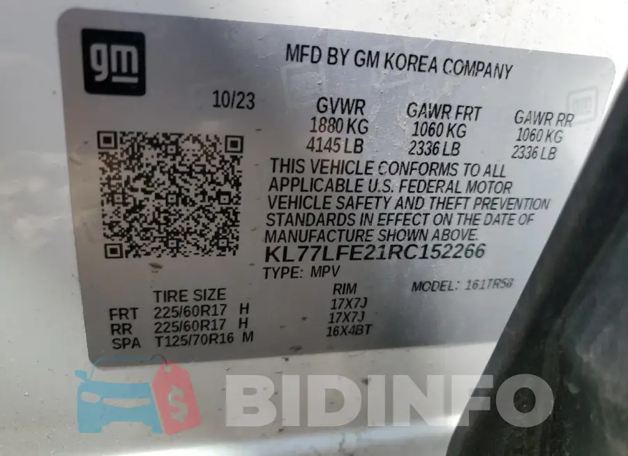 KL77LFE21RC152266 Photo# 14