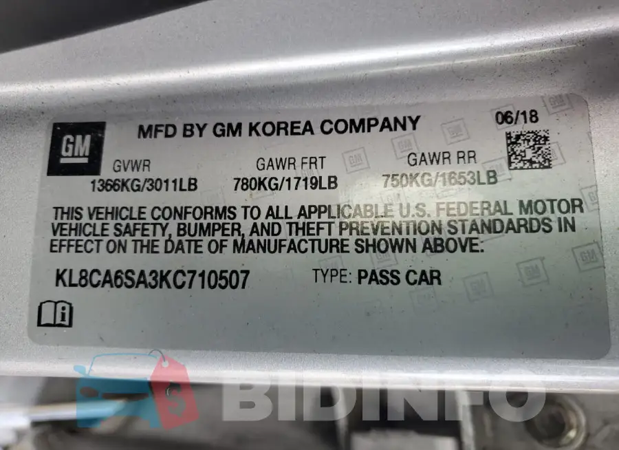KL8CA6SA3KC710507 Photo# 12