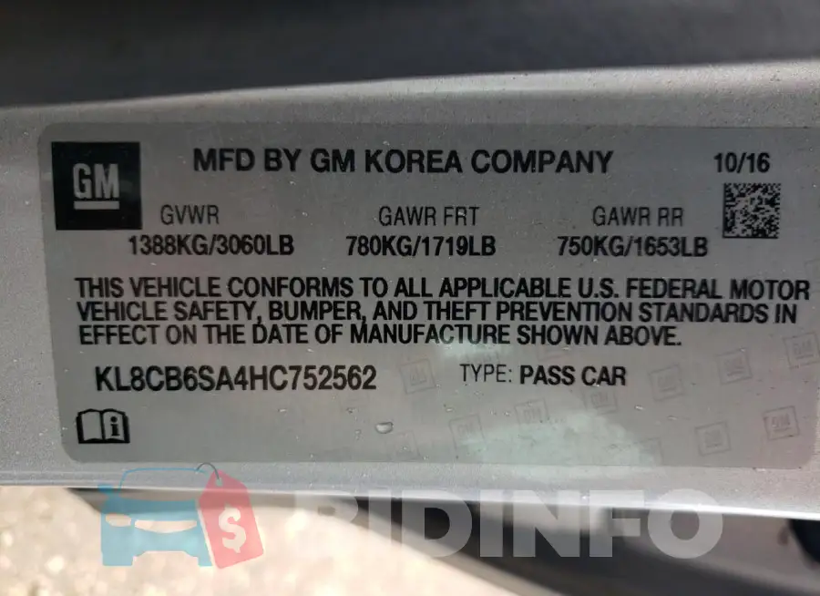 KL8CB6SA4HC752562 Photo# 12