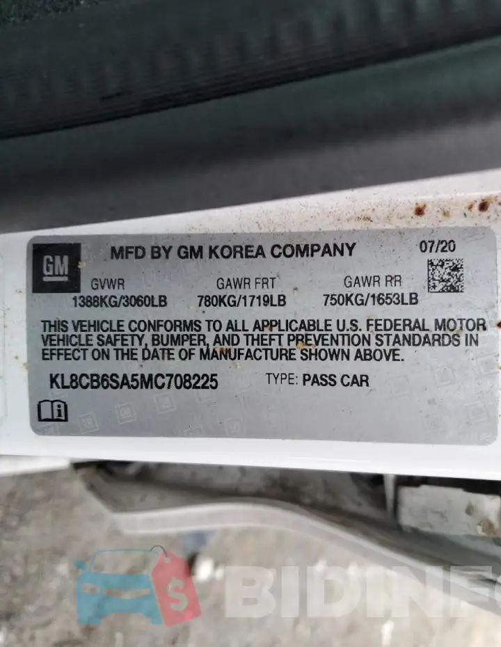 KL8CB6SA5MC708225 Photo# 12
