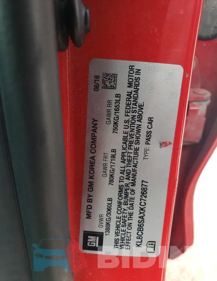 KL8CB6SAXKC726877 Photo# 13