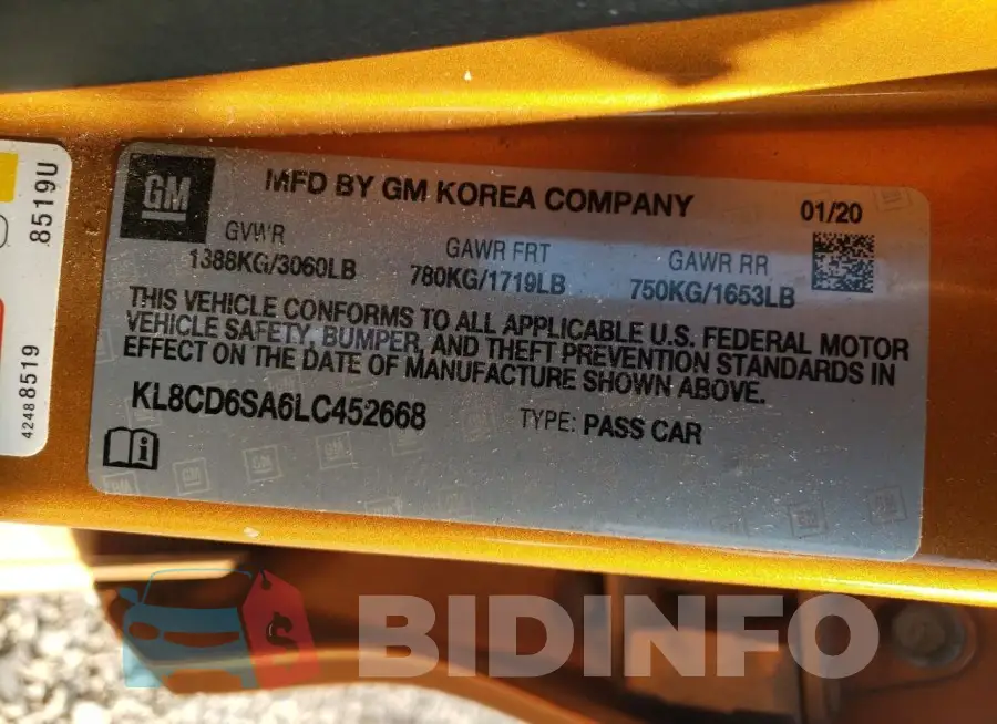 KL8CD6SA6LC452668 Photo# 13